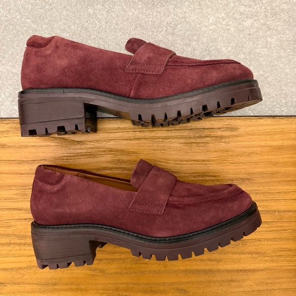 Gentle Souls by Kenneth Cole Brenda Lug Loafer Bordeaux Burgundy 9.5 NIB - Picture 5 of 11